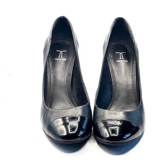 Tristan black leather patent cap to heels Sz 38 - Picture 12 of 12